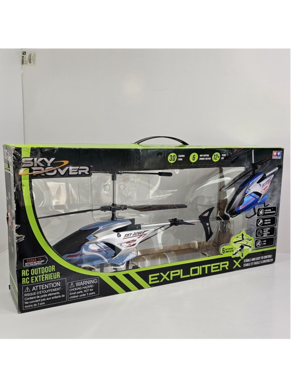 Sky Rover Exploiter X RC Outdoor Helicopter Auldey 2.4GHz New Sealed Box Wear